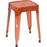 Interlink Hocker 4er-Set Leder 35 x 45 x 35 cm Braun