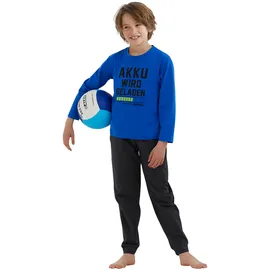 Buffalo Pyjama in blau, anthrazit), | Gr.: 170/176