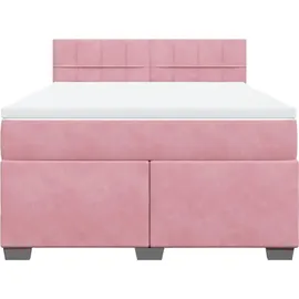 vidaXL Boxspringbett 140 x 200 cm Rosa
