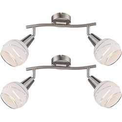 2er Set Elegante Decken Strahler verstellbar Wohn Zimmer Wand Spots gemustert