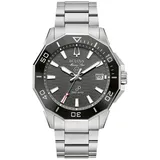 BULOVA Marine Star Series C 96B434 Herrenarmbanduhr - Silber/Schwarz