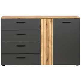 trendteam Esteban 139 x 86 x 38 cm Anthrazit / Eiche