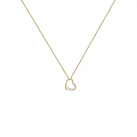 ELLI PREMIUM Kette mit Anhänger Herz Liebe Klassisch Hochwertig 585 Gelbgold