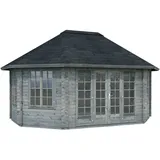 Palmako Pavillon »Hanna«, achteckig, BxHxT: 571 x 371 x 421 cm grau