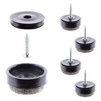 QuickClick Wagner QuickClick® Filzgleiter Möbelgleiter Stuhlgleiter 4er-Set zum Anschrauben - 4X Basis+Schraube+Gleitaufsatz austauschbar - Wollfilz Ultrasoft - Durchmesser Ø 17 mm - Made in DE - 15808300