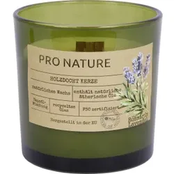 Müller Kerzen Duftglas PRO NATURE, (Ø x H): 100 x 100 mm , Recyceltes Duftkerzenglas aus natürlichen Wachsen und Rapsöl, 1 Packung = 6 Stück, Rosmarin & Lavendel