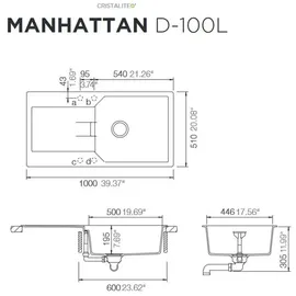 Schock Manhattan D-100L Unterbau Nero + Excenterbetätigung