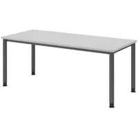 Bümö Schreibtisch Grau, Nachbildung, Rechteckig, 180x74x80 cm FSC Mix,