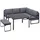 Kettler Ocean Casual Dining Dininglounge Tisch 112,5x112,5cm Aluminium/Polyester Dunkelgrau|Hellgrau