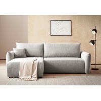 INOSIGN Ecksofa »MAVAS Schlafsofa mit Bettkasten, L-Form,«, ca.257/127cm (Liegefläche 212/145 cm), Cord, Chenille, Struktur, beige