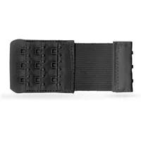 Pro Home BH Verlängerung, flexible Erweiterung für BH's - Elastischer Bra Extender 3 Haken, Ösen - 9,5cm x 4,0cm - Schwarz - - BH-Verlängerer -