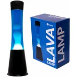 Fisura Weiße blaue Lavalampe. Schwarzer Sockel, blaue Flüssigkeit weiße Lava. - Schwarz