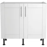 OPTIFIT Spülenschrank Ahus Breite 90 cm weiß