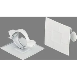Dekoklammer für Raffhalter GOOD LIFE "Quadrat" Gr. 1, weiß, B:8cm H:8cm, Metall, Raffhalter, für Stoffe und Vorhänge