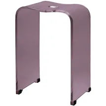 bremermann Duschhocker ergonomisch Acryl mauve-transparent ca. 33 x 27,5 x 48 cm