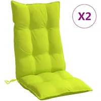 VidaXL Hochlehner-Auflagen 2 Stk. Knallgrün Oxford-Gewebe