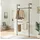 [en.casa] Kleiderstange Wandmontage Kenävatka 222x105x31 cm Stahl Schwarz [en.casa]