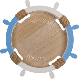 Out of the Blue OOTB Holztablett „Welcome Aboard“