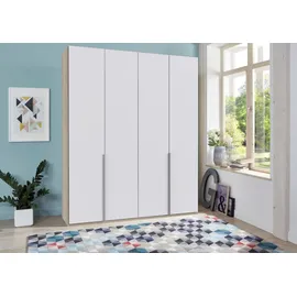 WIMEX Kleiderschrank WIMEX "New York", weiß (struktureichefarben hell, front weiß), B:180cm H:236cm T:58cm, Schränke, Kleiderschrank, in vielen Breiten, 208 oder 236cm hoch