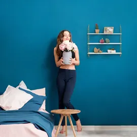 Relaxdays Wandregal 60 x 60 x 15 cm Weiß/Gold