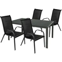 Mojawo Gartengarnitur Sitzgarnitur 5-teilig L150xB90xH74cm Non-Wood