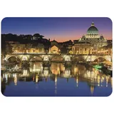 Platzset mit Unterseite aus Kork, Rom, Petersdom, aus Tiber, Sonnenuntergang, groß, 39,5 x 28,5 cm