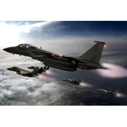 Fototapete PAPERMOON "Jets", bunt, B:4,00m L:2,60m, Vlies, Tapeten