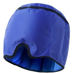 FLEXEO Kalt-Warm-Kompresse Kühlmütze Wärmemütze, 1-tlg., für Kopfschmerzen Migräne, unisex blau
