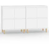 vidaXL Sideboards 2 Stk. Weiß 60x35x70 cm Holzwerkstoff