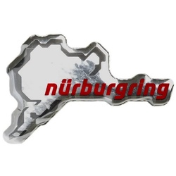Nürburgring Aufkleber NÜRBURGRING - Aufkleber - Logo Modern 3D - 6 cm silberfarben