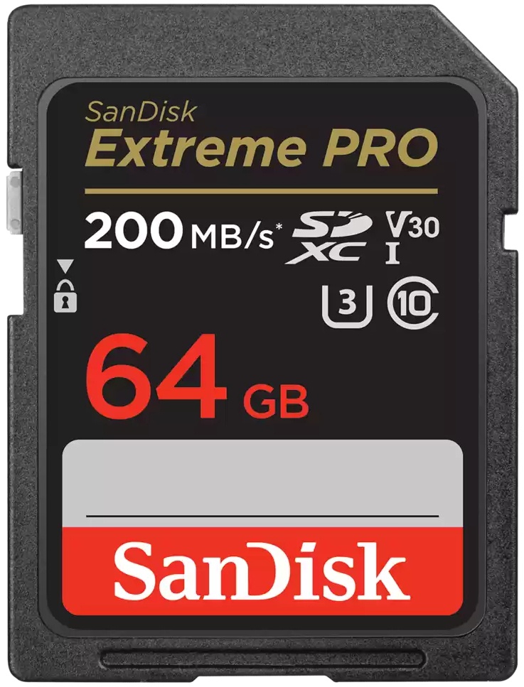 SANDISK SDXC-Card 64GB Extreme Pro V30 UHS-1 (200MB/s) (Class 10) (Angebot)