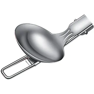 Suppenkelle aus Edelstahl | Faltbare Suppenkelle für Camping, rutschfestes Utensil für Küche, Wandern, Picknick, Haus