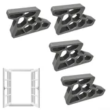 SMZhomeone Fensterstopper, 4 Stück, Kunststoff-Schienenschloss für Schiebefenster und Balkontüren, hydrophobe Beschichtung, wasserabweisend, Öl und Staub, stoßdämpfend, eng anliegendes Design
