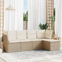 Festnight Gartenlounge mit Stauraum Balkon Lounge Balkon Sofa Rattan Sofa Klein Rattansofa Gartensofa Ecksofa Lounge Sofa Outdoor Polyrattan Balkonmöbel Couch Gartenmöbel Ecklounge