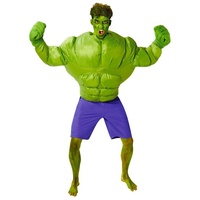 Rubie ́s Kostüm Aufblasbarer Hulk, 'Blow!' statt 'Smash!': das Marvel-Monster mit Gebläse grün
