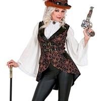 Widmann - Kostüm Steampunk, Weste, Zahnräder, viktorianischer Kleidungsstil, Mottoparty, Karneval