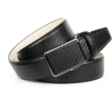 Anthoni Crown Herrengürtel Leder schwarz 85