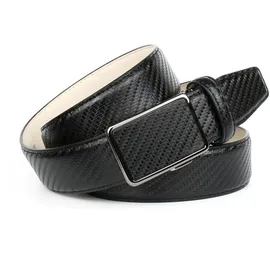Anthoni Crown Herrengürtel Leder schwarz 85