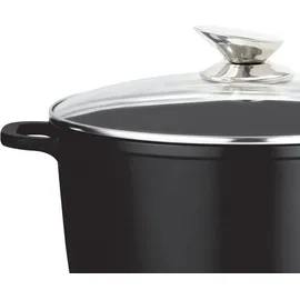 AC-Deco 24 cm Marmor Coating Fleischtopf mit Glasdeckel
