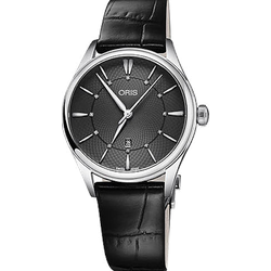 Oris Culture Artelier Date, Diamonds 01 561 7724 4053-07 5 17 64FC - grau,schwarz - 33mm