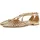 Gioseppo Leskovic Ballerinas aus Leder, Blau, mit Schnürung für Damen, Platinfarben, 37 EU
