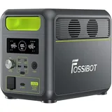 FOSSiBOT Tragbare Powerstation F1200, 1024Wh LiFePO4 Solargenerator mit 2 1200W AC (Spitze 2400W), 100W Typ-C, 0-100% Akku in 45 Min Power Station, für Camping, Wohnmobil, RV, Reisen