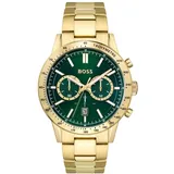 Boss Chronograph Quarz Uhr für Herren Kollektion Allure mit Goldfarben Edelstahlarmband - 1513923
