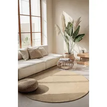 HANSE HOME Rangpur Rund Jute Teppiche, Teppich, Handgewebt, Jute, Natur, Wohnzimmer, Flur, Klassisch, Boho, Skandi