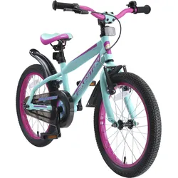 Kinderfahrrad BIKESTAR "Urban Jungle" Gr. 25, blau (beere, türkis), Fahrräder, Kinder, 25cm, 18 Zoll (45,72cm)