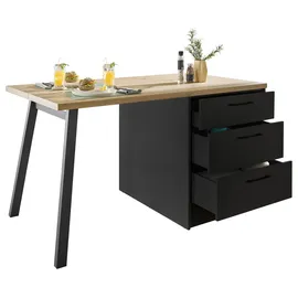 Stella Trading Kücheninsel Turin 150 cm schwarz