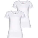 FRUIT OF THE LOOM Rundhalsshirt Weiß S