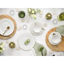 CreaTable Maria Theresia Kaffeeservice 18-tlg. goldfarben/weiß