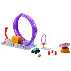 Mattel HGV73 - Disney Cars - On the Road - Spielset mit Fahrzeugen, Rennbahn, Showtime Looping