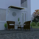vidaXL LED Einziehbare Markise 250 x 150 cm anthrazit